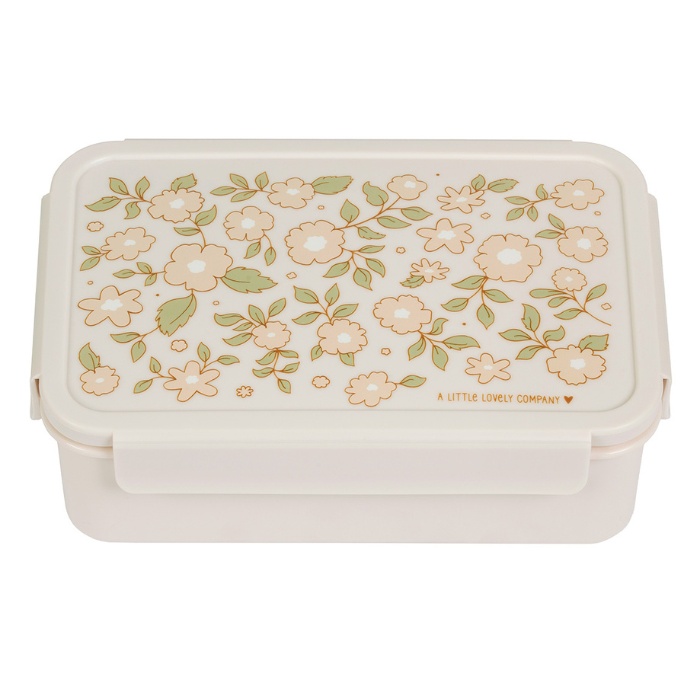 Afbeelding van A Little Lovely Company bento lunchbox blossoms pink
