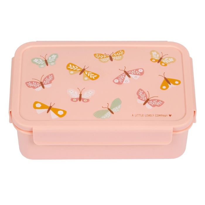 Afbeelding van A Little Lovely Company bento lunchbox vlinders