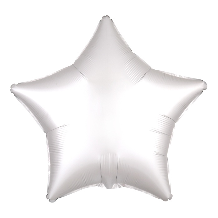 Afbeelding van Folieballon Satin Luxe ster wit (43cm)