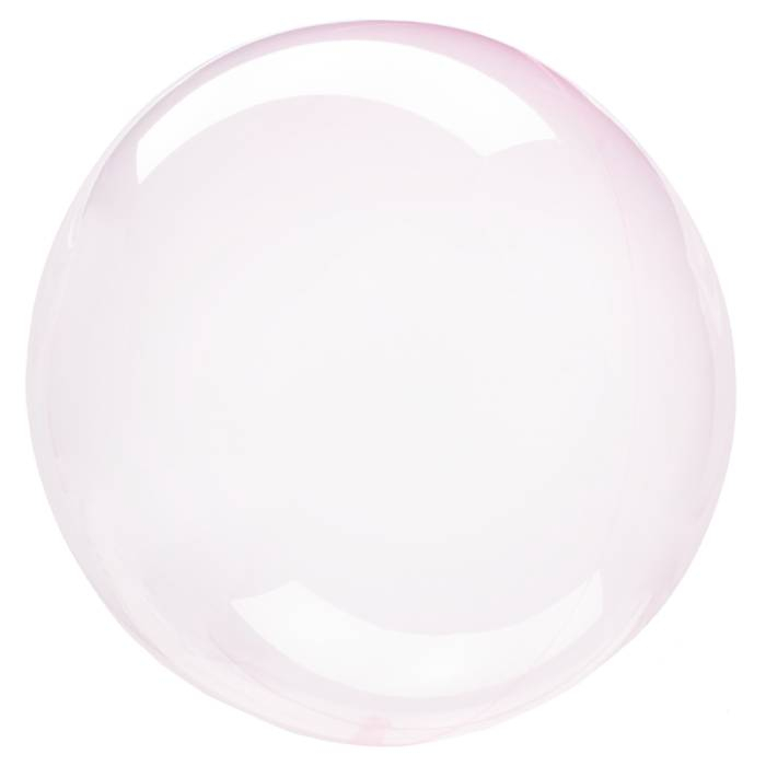 Afbeelding van Orbz folieballon Clearz Crystal lichtroze (40cm)