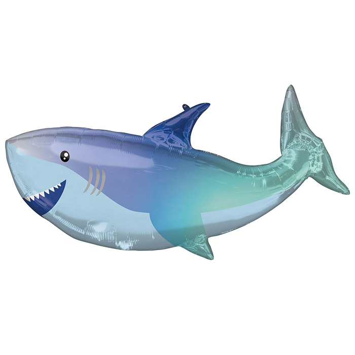 Afbeelding van Folieballon haai metallic (96cm)