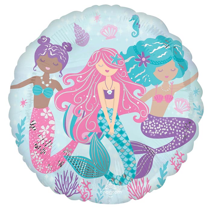 Afbeelding van Folieballon Shimmering Mermaids (40cm)