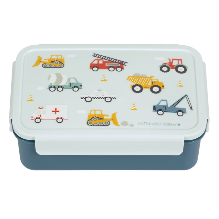 Afbeelding van A Little Lovely Company bento lunchbox voertuigen