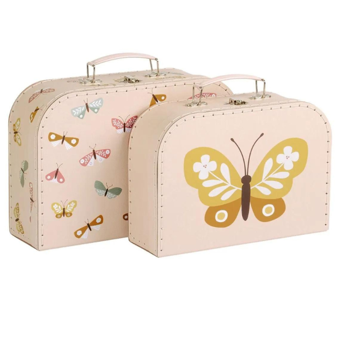 Afbeelding van A Little Lovely Company kofferset vlinders