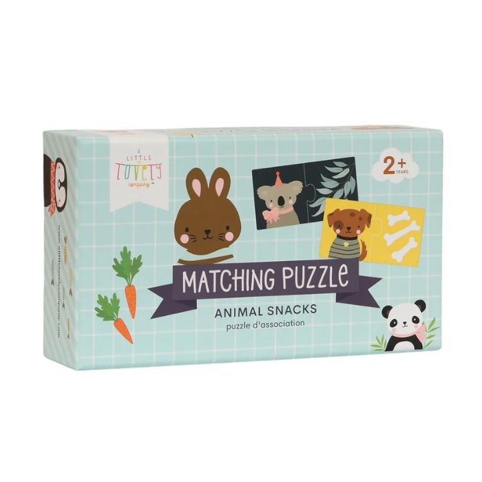 Afbeelding van A Little Lovely Company matching puzzel dieren snacks