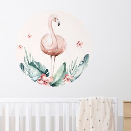 het is mooi Uitgebreid dienen Muursticker rond jungle flamingo | KidsDeco.nl