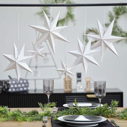 Hangdecoratie sterren wit Contemporary Christmas Ginger Ray