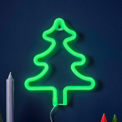 Neonlamp kerstboom Merry and Bright Ginger Ray