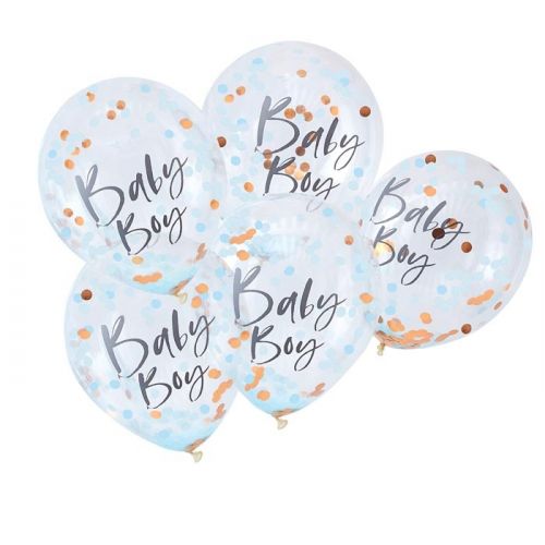 Confetti ballonnen Baby Boy Twinkle Twinkle (5st) Ginger Ray