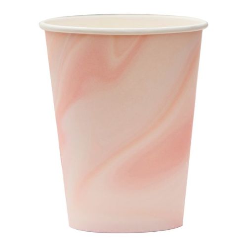 Bekertjes marble pink eco Mix it Up Pink Ginger Ray