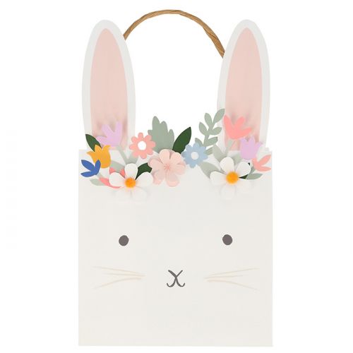 Uitdeeltasjes Floral Bunny (6st) Meri Meri