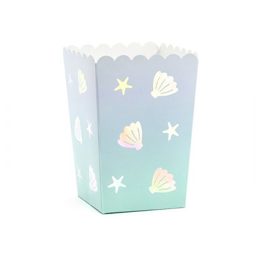 Popcorn bekers pastel holografisch (6st) Narwhal