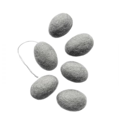 Paashangers eieren vilt grijs (10st)