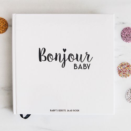 Baby's eerste jaar boek Bonjour to You