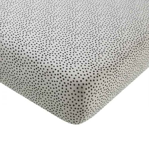 Hoeslaken wieg Cozy Dots offwhite (40x80cm) Mies & Co
