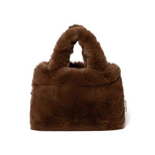 Studio Noos mini handbag dark brown faux fur