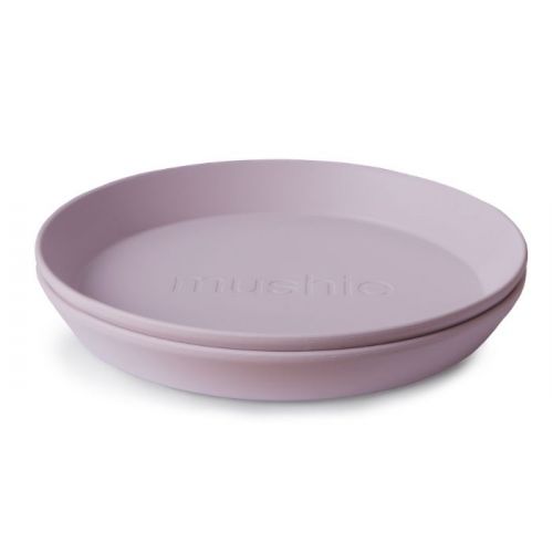 Mushie borden rond soft lilac (2st)