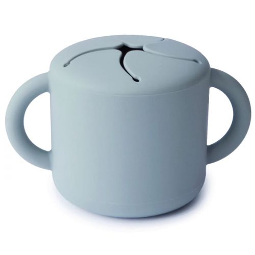 Mushie & Co siliconen snack cup Powder Blue