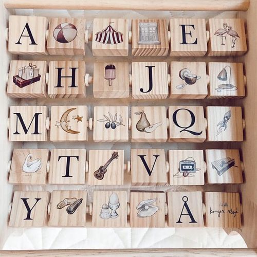 Houten alfabet frame Konges Slojd