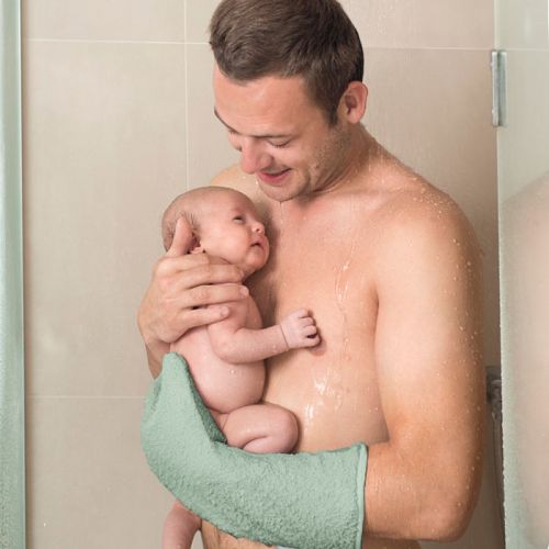 Baby Shower Glove Bever donkergroen Nifty