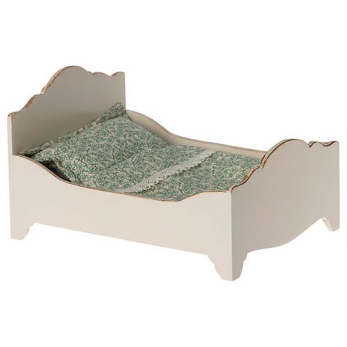 Maileg miniatuur houten bed off white