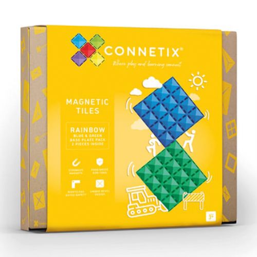 PRE ORDER Connetix Tiles basis bouwplaten rainbow (2st)