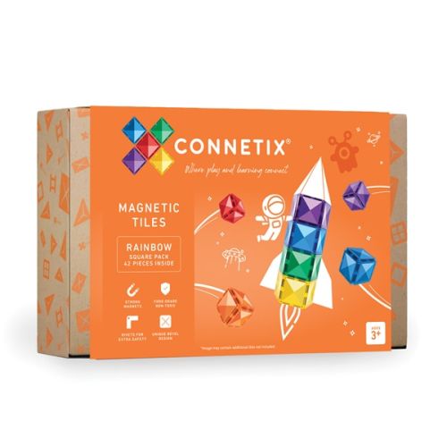 Connetix Tiles rainbow square pack (42st)