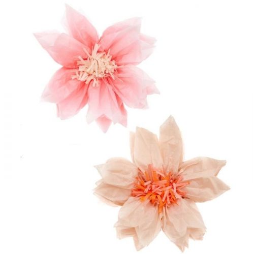 Papieren bloemen pompons Cherry Blossom 40cm (2st)