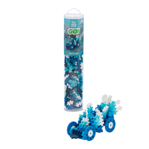 Plus-Plus tube auto blauw water (200st)