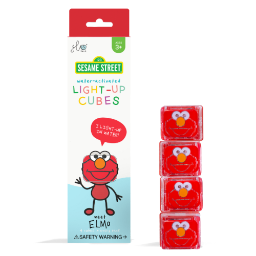 Glo Pals light up cubes sesamstraat Elmo rood