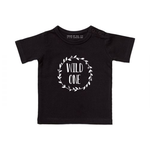 Kids T-shirt wild one met krans