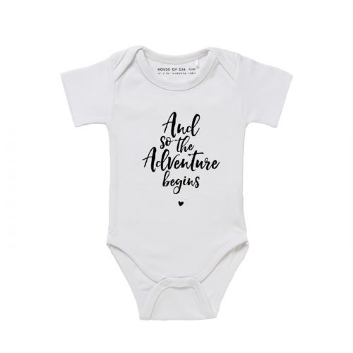 Baby Romper And so the Adventure Begins