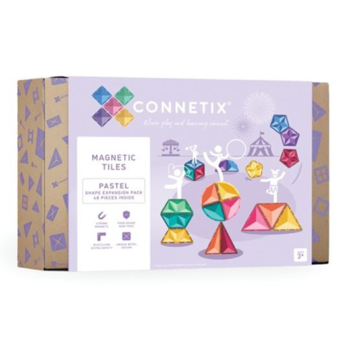 PRE ORDER Connetix Tiles pastel shape expansion pack (48st)
