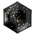 Bordjes vleermuizen zwart-goud (6st)