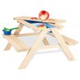Pinolino houten picknicktafel kinderen Matsch-Nicki naturel