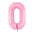 Folieballon Pastel cijfer 0 roze 86cm