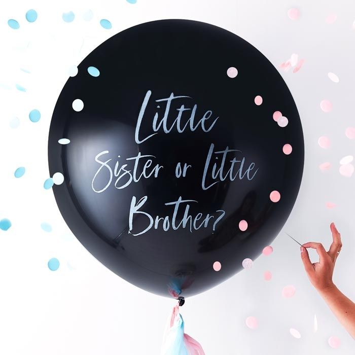 Gender Reveal Ballon Brother or Sister Twinkle Twinkle Ginger Ray