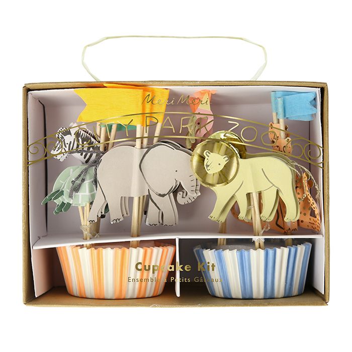 Cupcake Kit Safari Animals Meri Meri