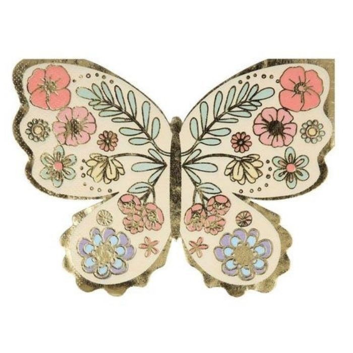 Servetten Floral Butterfly (16st) Meri Meri