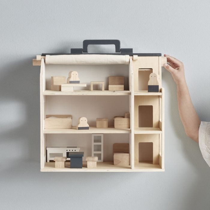 Houten poppenhuis met meubels Aiden Kids Concept
