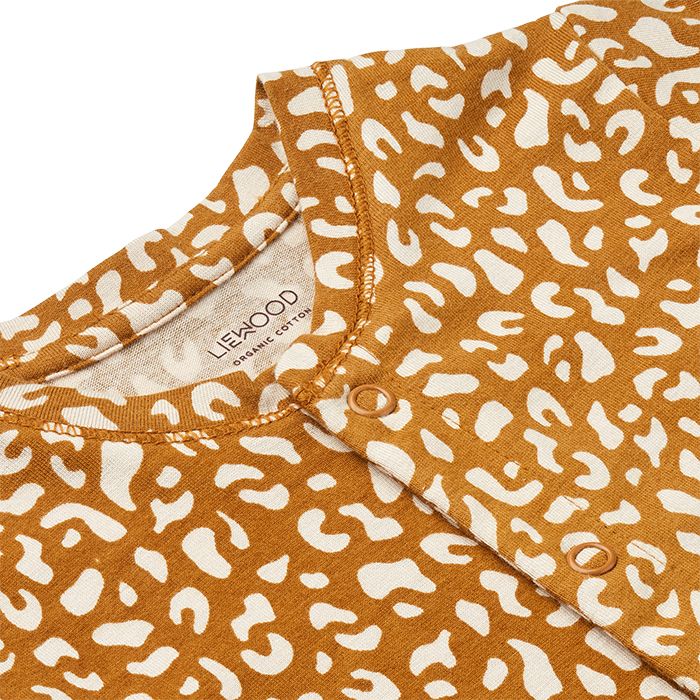 Liewood pyjama jumpsuit Birk mini leo/golden caramel 