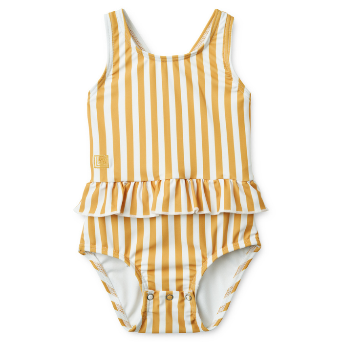 Liewood zwempak Amina baby Stripe Yellow/White