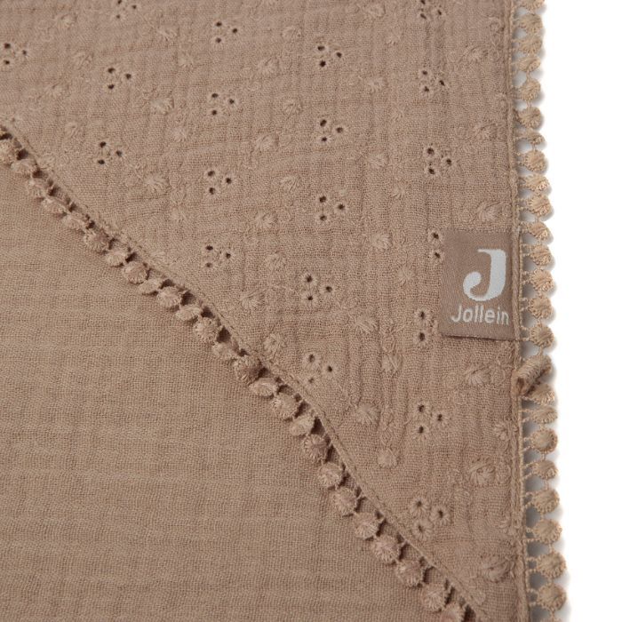 Jollein badcape Embroidery biscuit