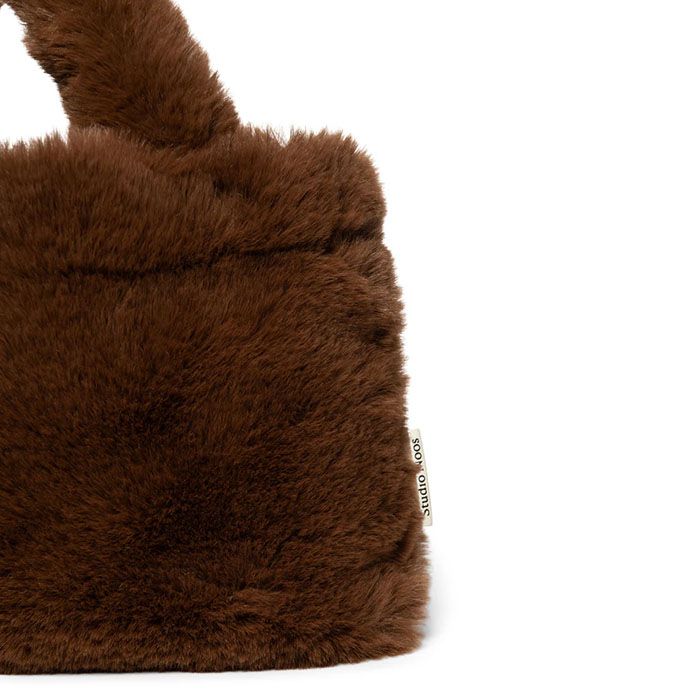 Studio Noos mini handbag dark brown faux fur