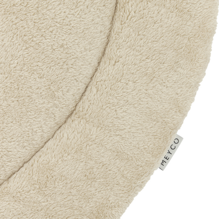 Meyco boxkleed rond knit basic teddy sand melange 95cm