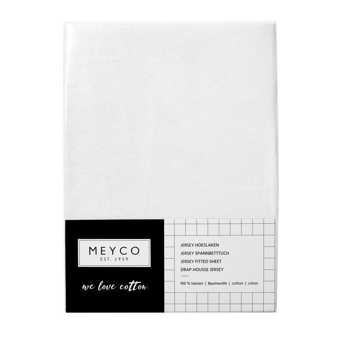 Meyco hoeslaken wieg jersey wit (40x80cm)