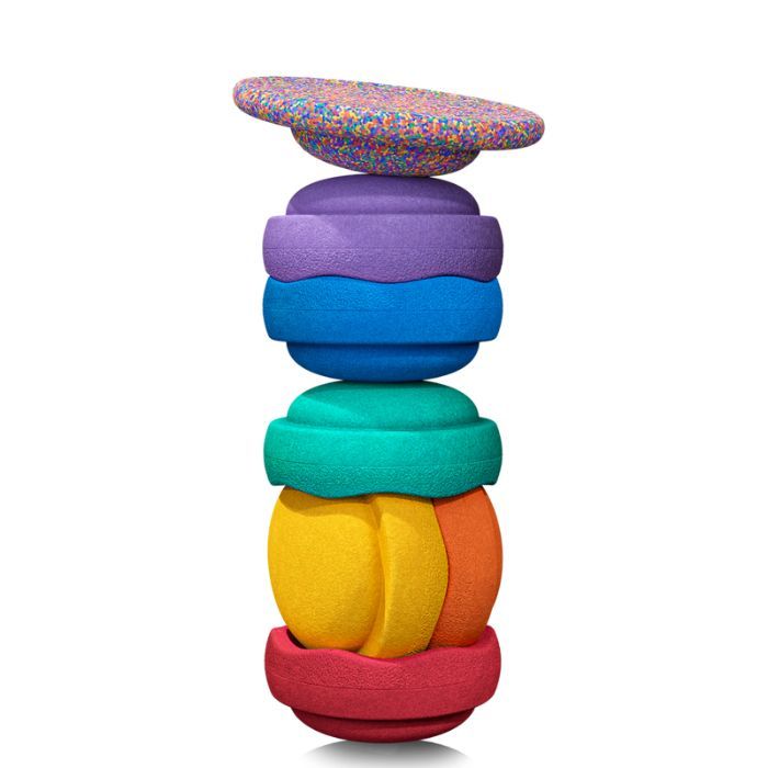 Stapelstein stapelstenen Classic Rainbow + balansbord