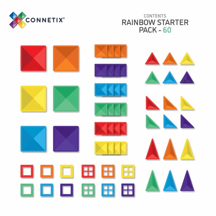 Connetix Tiles rainbow starter pack (60st)