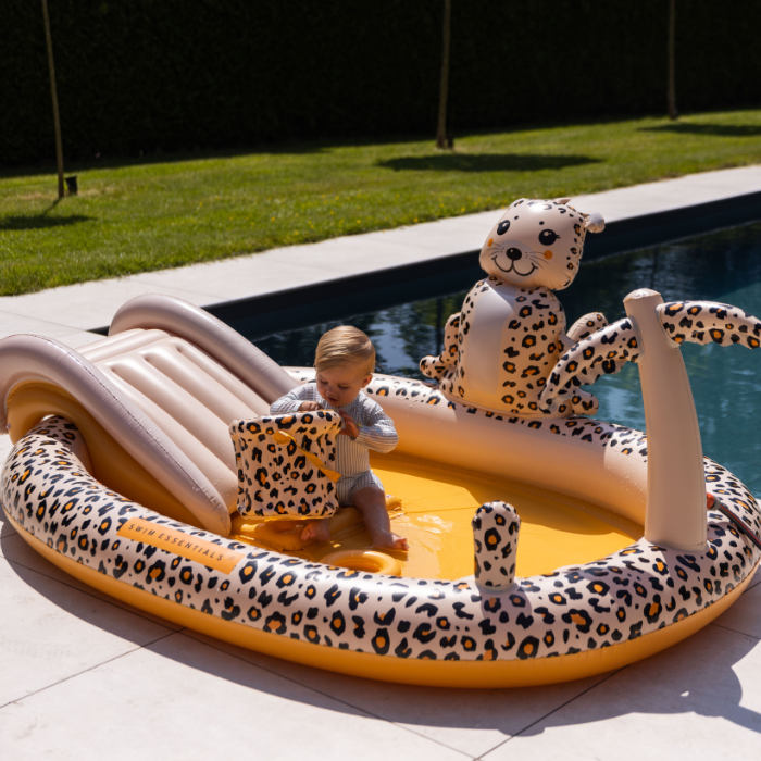 Swim Essentials Opblaaszwembad Adventure leopard beige