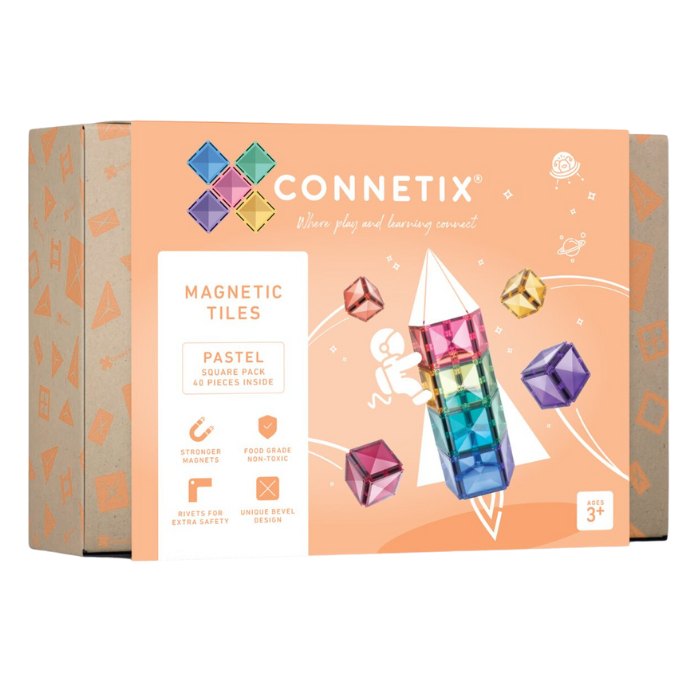 Connetix Tiles pastel square pack (40st)